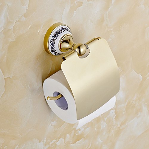 Preisvergleich Produktbild LiebHome Goldfarbe Verchromte SUS 304 Edelstahl Rollenhalter / Toilettenpapierhalter Klopapierhalter Wandmontag papierhalter für Dusche / Badezimmer / Küche