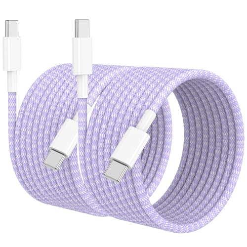 USB C to C Charging Cable 10 FT for iPhone 17 16 15 Charger Cord,Long Apple Braided C to C Cable Fast Charging for iPhone Air 17 16 Pro Max/15 Pro/16 Plus/16e/15,MacBook Pro,iPad 11/10 inch-Purple