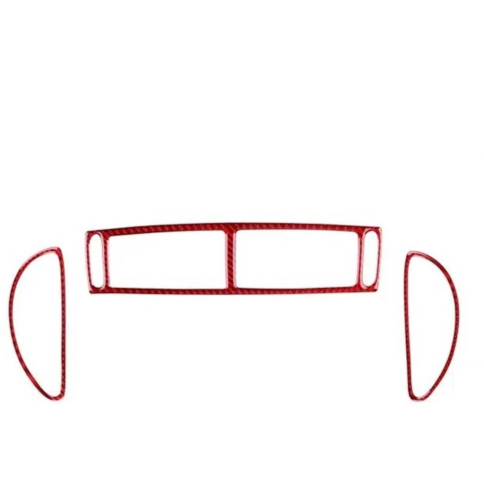 Ggwqfuh Red Lhd Rhd A Interior Trim For Benz For Slk R171 2004 2005 2006 2007 2008 2009 2010 Central Air Outlet Accessories Real Soft Carbon Fiber Trim Sticker Auto Central Inner(Red Lhd Rhd A)