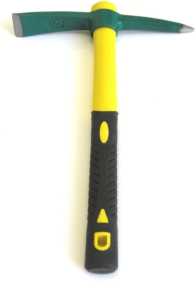 Ergonomic Solid Aim Large Sized Hand-Held Pick Mattock Classic Digging Tool, Heavy Duty Extra Thick Steel Pickaxe with Heavy Duty Handle (17.5inch Overall in Length with 1.5" x 11.5" Steel Blade.)