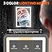 LED Shower Mirror Fogless for Shaving with Sunction Cup - Heated Fog Free, 3 Dimmable Lights, 360° Adjustable, Rechargeable, Drill Free - with Storage Tray, Razor & Shaving Brush Holders,Gifts for Men
