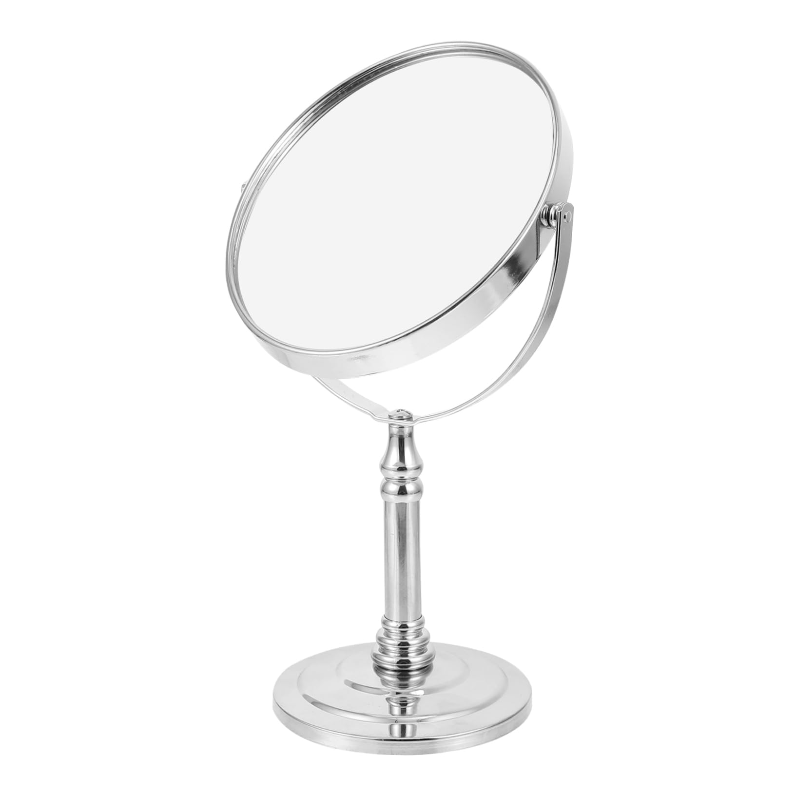 Miroir double face maquillage de table en métal pivotant pour la maison