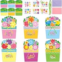Fancy Land 24 Sets Mothers Day Crafts for Kids DIY Greeting Card Making Kit Mothers Day Cards with Envelopes Classroom Activities Gifts for Mom