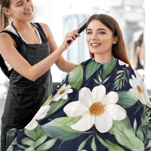 Capa para corte de cabello impermeable profesional MAOBLYR con cierre ajustable de broche para peluquería miniatura 7