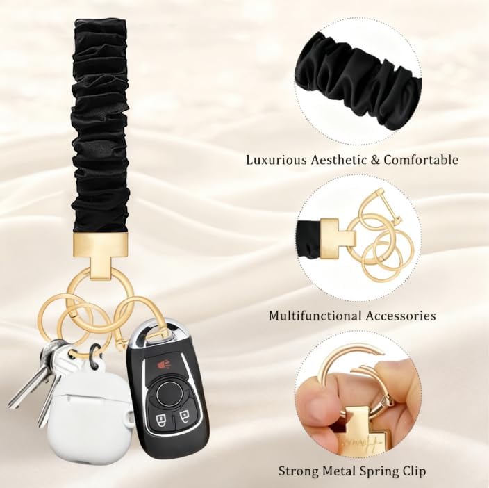 Teacher Lanyard,Scrunchie Lanyards for ID Badges Keys,Retractable Stretchy Teacher Lanyard with Id Holder for Women,Nurse - Image 5