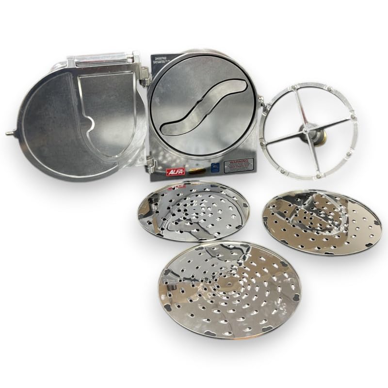 ALFA GS12 Combo Shredder and Slicer Package Set for #12 Commercial Mixers | Grater Power Attachment, Knife Assembly, Blade, and Two Disks