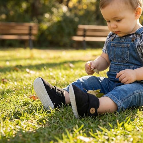 Image of Baby Shoes for Boys & Girls | Baby Boys Shoes | Soft Sole Shoes | Lightweight Breathable Baby Booties | Newborn Shoes (3-12 Months)