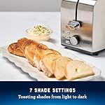 Oster 2 Slice Toaster, With 7 Browning Settings, Extra Wide Slots For Bagels and Special Breads, Removable Easy-to-Clean Crumb Tray, Cancel/Defrost/Bagel, Stainless Steel - Image 5