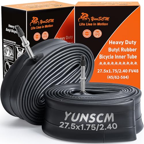 YunSCM 2PCS 45/62-584 Verdickter 27.5 Zoll Schlauch 27.5x1.75 27.5x1.95...