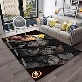 LUVMEI Personajes De Dibujos Animados De Times Alfombra De Anime Súper Popular Alfombra De Sala De Estar con Patrón 3D Alfombra De Dormitorio Alfombra Antideslizante De Baño E5Z6035 (140X200Cm)