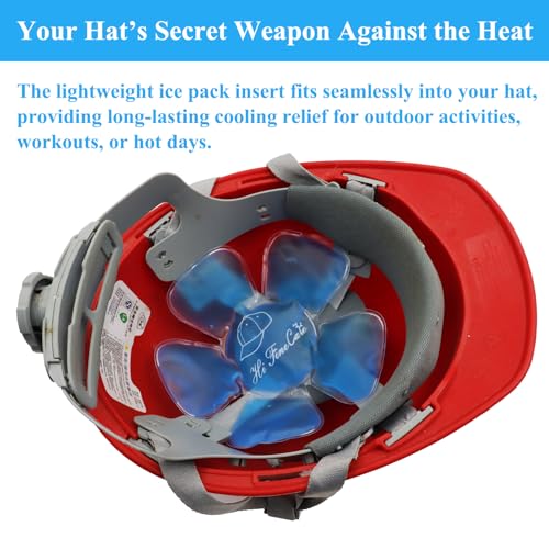 Image of Head Ice Pack, Ice Packs for Hat, Headache Cool Down Cold Pack Soothing Fever Migraine Cold Pack for Catcher Helmets, Riding Helmet Ice Pack, Keep Cool (Blue D, M)