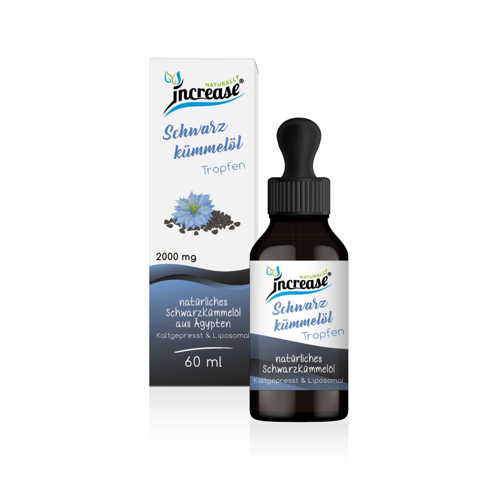 Nimm 3, zahl 2 Aktion Liposomale Schwarzkümmelöl Tropfen hochdosiert - 2000mg Schwarzkümmelöl pro Tag (180.000mg in 3 Flaschen) - MCT Öl C8 & C10