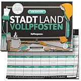 🎁 KULTIGE GESCHENKIDEE - Dieser Stadt-Land-VOLLPFOSTEN Block sorgt mit Sicherheit für ein Lächeln beim Verschenken und ist eine ideale, witzige Geschenkidee zum Geburtstag, zu Ostern oder zu Weihnachten. Stadt-Land-Fluss kennt schließlich jeder und wer hätte es gedacht, dass man diesen altbekannten Spieleklassiker so schön 