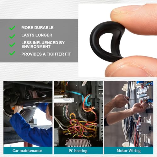 Image of deemars 10PCS M12 Oil Drain Plug Gasket, Rubber Crush Washer Seals Replace OEM#12616850 3536966, Engine Oil Pan Drain Plug Seal Compatible with Most Vehicles