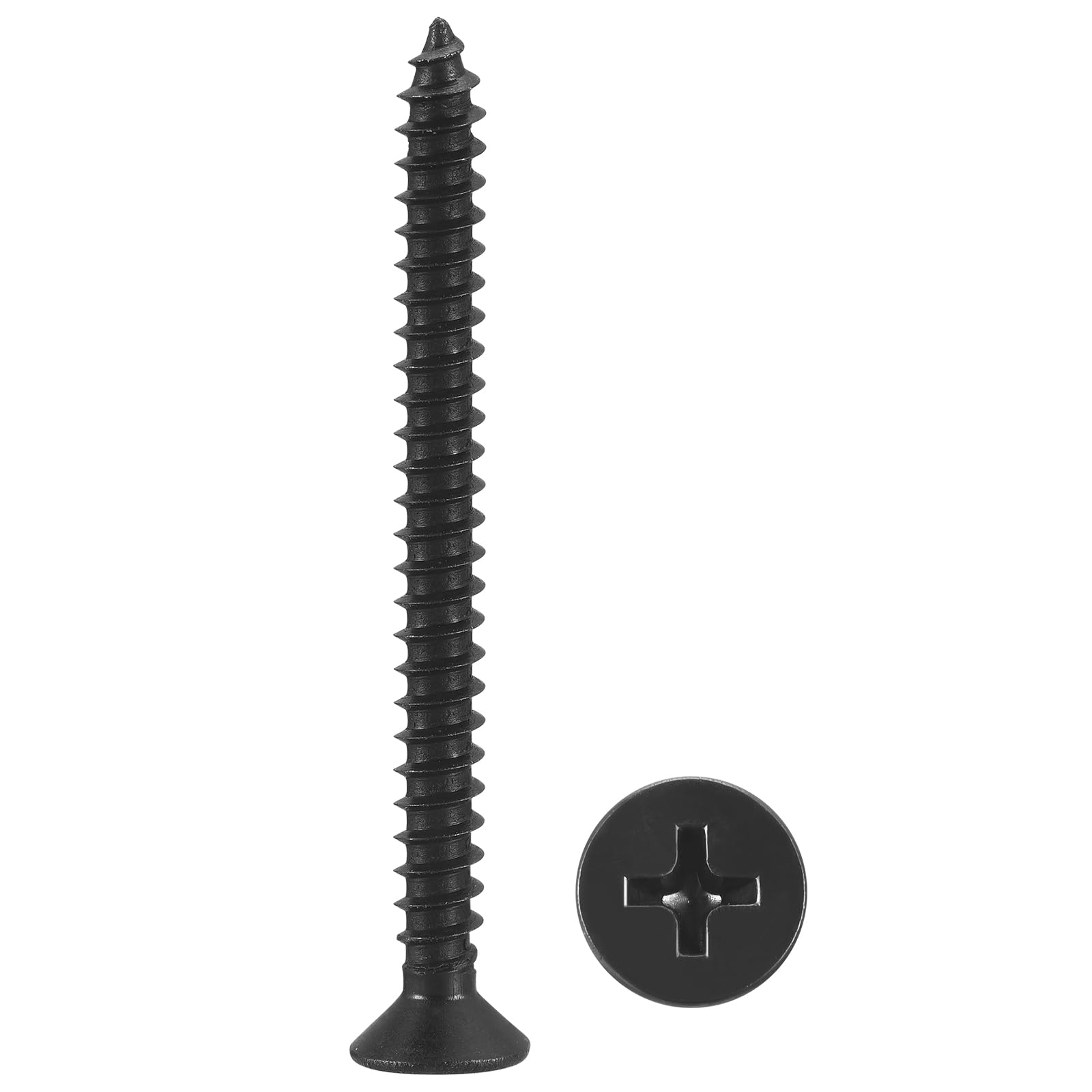 METALLIXITY Countersunk Phillips Wood Screws (#6x1-5/8") 100Pcs