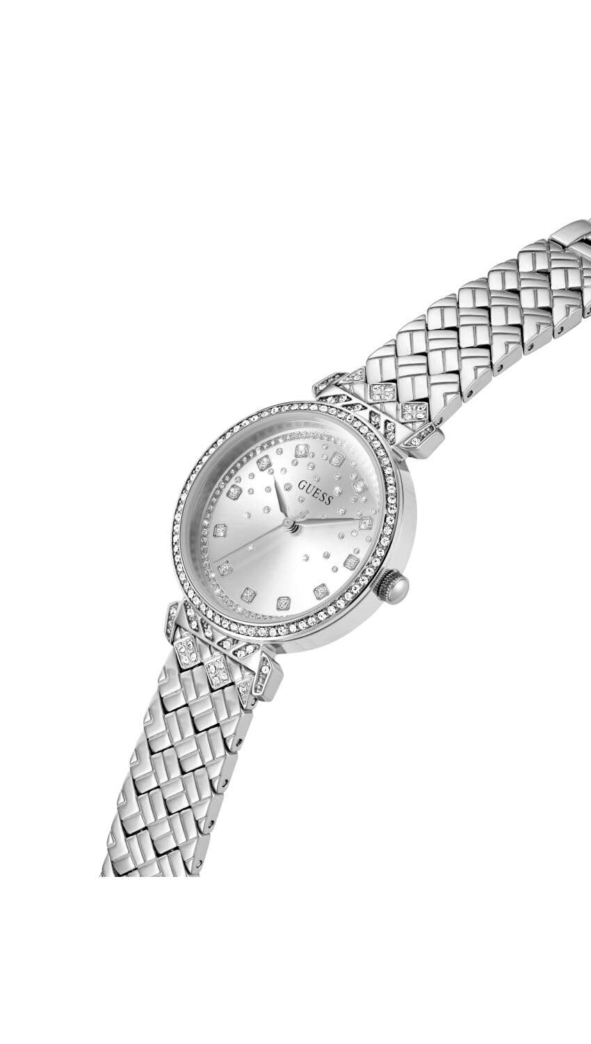 GUESS Orologio analogico da donna con quadrante verde-GW0766L3, verde, Cinturino, en_IN