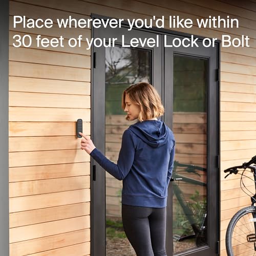 Image of Level Smart Keypad Lock Accessory for Use with Any Level Smart Lock or Bolt, Weatherproof with LED Backlight, Bluetooth-Enabled Door Lock Accessory for Keyless Entry (Matte Black)