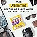 Dramamine All Day Less Drowsy Motion Sickness Relief Tablets | 8 Tables per Vial | 25 MG Each | 2-Pack