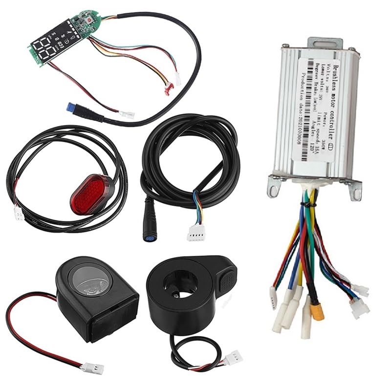 Xibany Motorized Scooter 36V 350W 15A Motor Controller+Dashboard+Front/Rear Light Speed Controller for Xiaomi Scooter Electric Bicycle E-Bike Motorized Scooter, XIBANY001