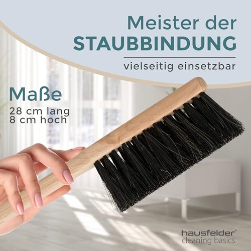 Hausfelder Zimmerbesen mit Stiel 30 cm + 40 cm Stubenbesen fein und weich, 2 x Handfeger klein (30cm + 40cm Besen + Handfeger) – Bild 7