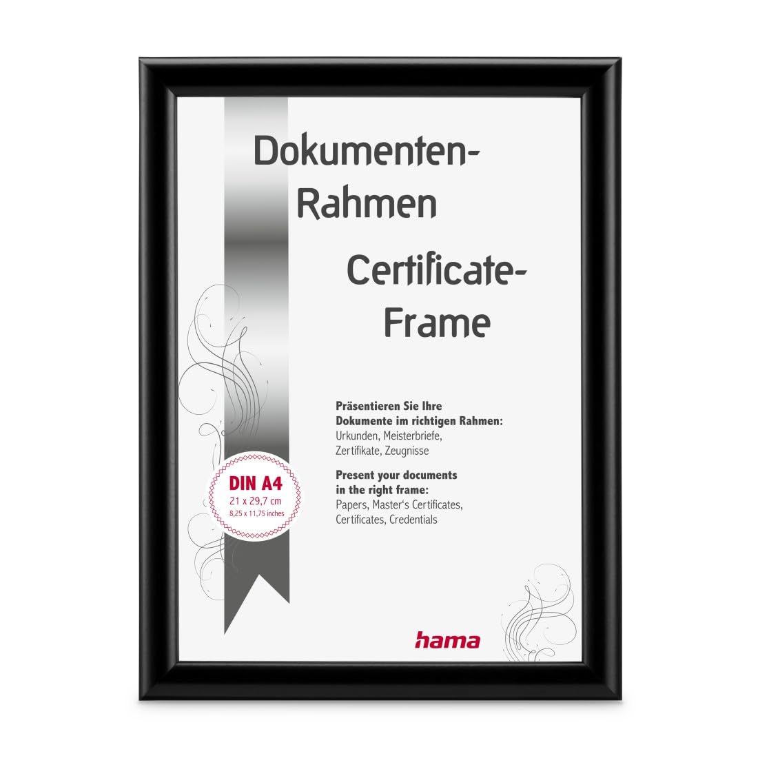 Hama Swing Plastic Photo Frame, Black, 21 x 29.7 cm, DIN A4