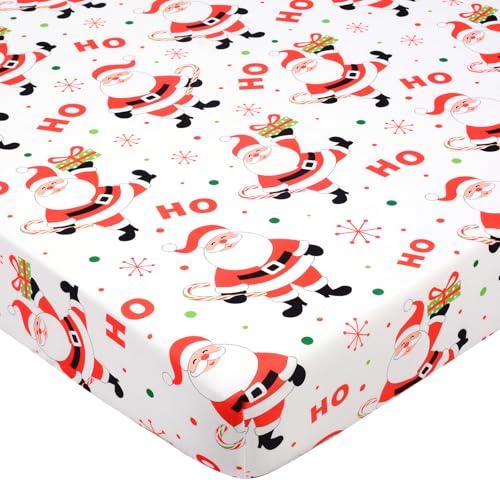 JISEN Hoho Weihnachts-Bettlaken für Kinderbett, Weihnachtsmann, für...