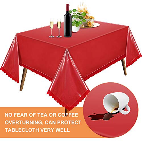 Housse de table imperméable anti-éclaboussures nappe plastique transparente BOAO - 7
