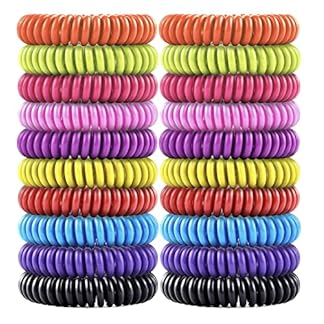 Waterproof mosquito repellent bracelet 20 pack deet free eva wrist bands effective protection insect mosquito repeller bands for adults kids insect repellent protection resealable 20 pack