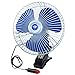 Ruilogod Clip en el ventilador oscilante 8" DC 12V con conector de mechero para vehículos