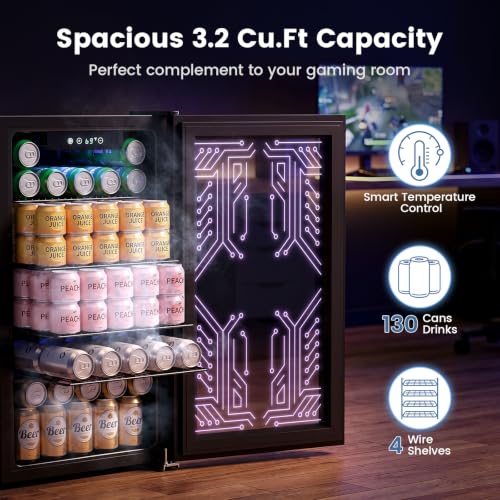 Image of Electactic 3.2 Cu.Ft Compact Gaming Beverage Cooler
