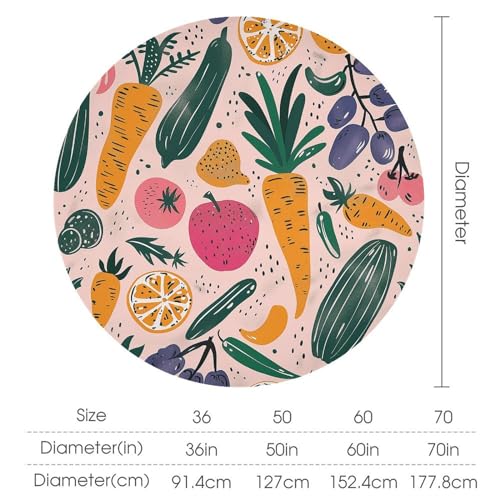 Nappe ronde imperméable 152cm lavable pour table de salle à manger - 3