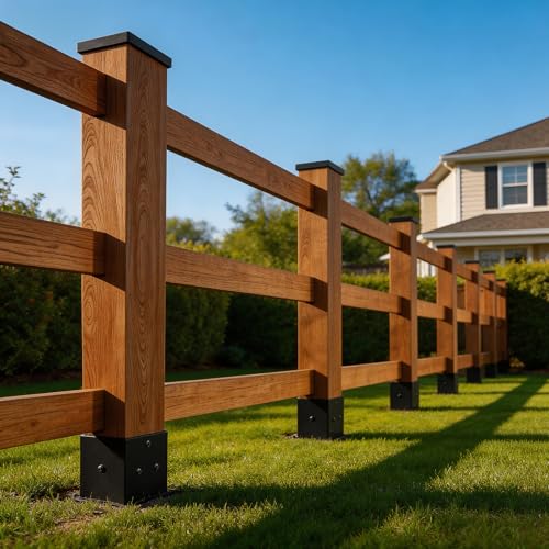 Image of 2 Pcs 16 inch 4x4 Fence Post Anchor Ground Spike (Actual:3.6 inchx3.6 inch), 4x4 Post Spike Black,Mailbox Post Anchor for Fences, Mailboxes,Pergolas,Patios,Birdhouses,Road Signs