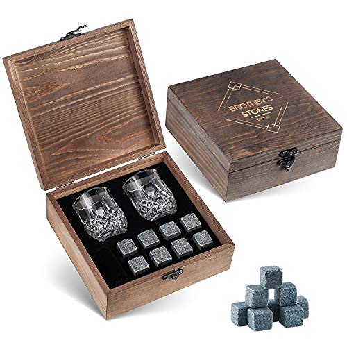 Whiskey Stones Gift Set - 8 Chilling Whisky Rocks - Scotch...