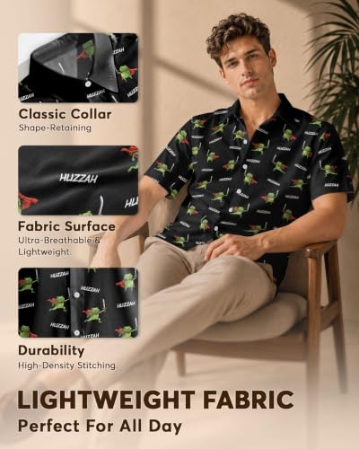 Image of 99TIMORO Funny Movie Mens Hawaiian Shirts Button Down Short Sleeve