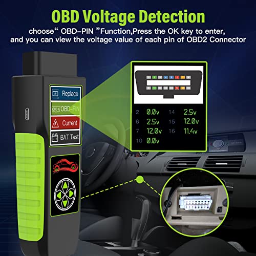 Topdiag Bt400 Load Tester 12V 24V Car Battery Tester, With Obd Ii Voltage Test, Battery Diagnostics, 100-2000 Cca Battery Replacement Tester Analyzer With Charging Tests, Electric Leakage Detection #TOP4