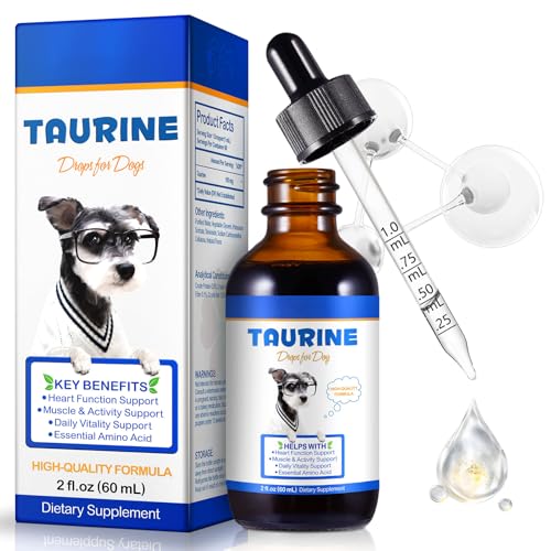 Taurine for Dogs Taurine Liquid Supplement for Dogs Supporting Heart Vision Overall Vitality & Metabolic Balance 60ml