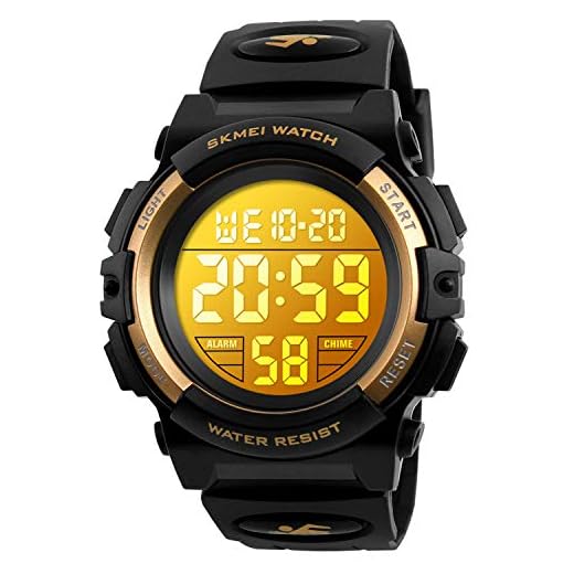 Birthday Presents Gifts Idea for 4-12 Year Old Boys, Kids Gold Digital Sports Waterproof Outdoor Analog Electronic Watches with Alarm Stopwatch, Children Gifts Toys for Age 4-12 Year Old Boys Girls