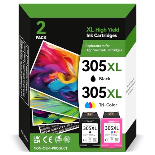 Eurotone 2X Tintenpatronen Kompatibel Mit HP 305 – Ersetzt 305BK & 305C, CMYK, Für Envy Pro & DeskJet