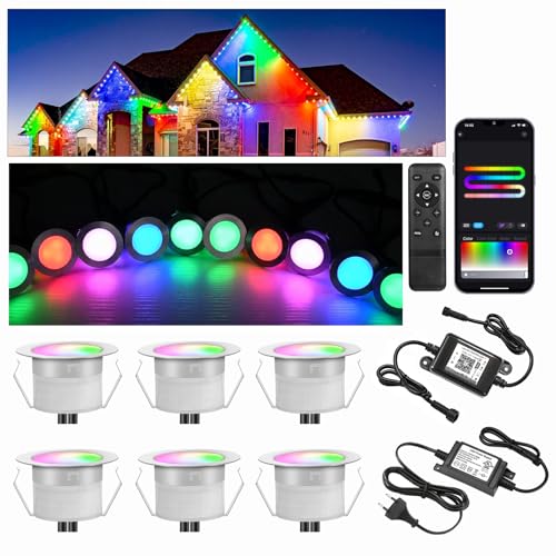 WIFI RGB+Warmweiß Boden Einbaustrahler LED Leuchte Außenlampe