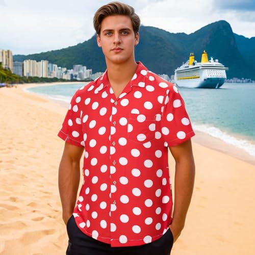 DOKKIA Men's Casual Tropical Floral Short Sleeve Luau Beach Aloha Hawaiian Shirt2