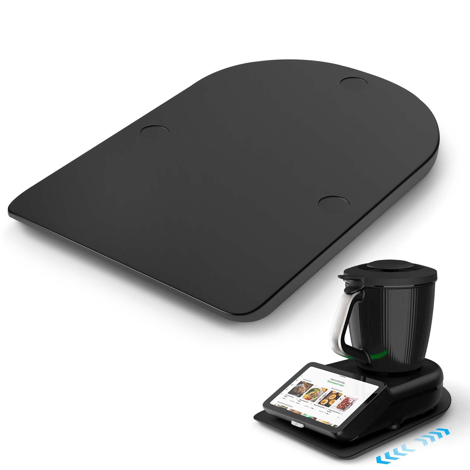 Gleitbrett für Thermomix TM7, Brett für Thermomix mit Rollen & Gummifüßen, Leicht zu Bewegen, Schützt die Waage, Robust und Pflegeleicht, Praktisches Zubehör für Thermomix TM7