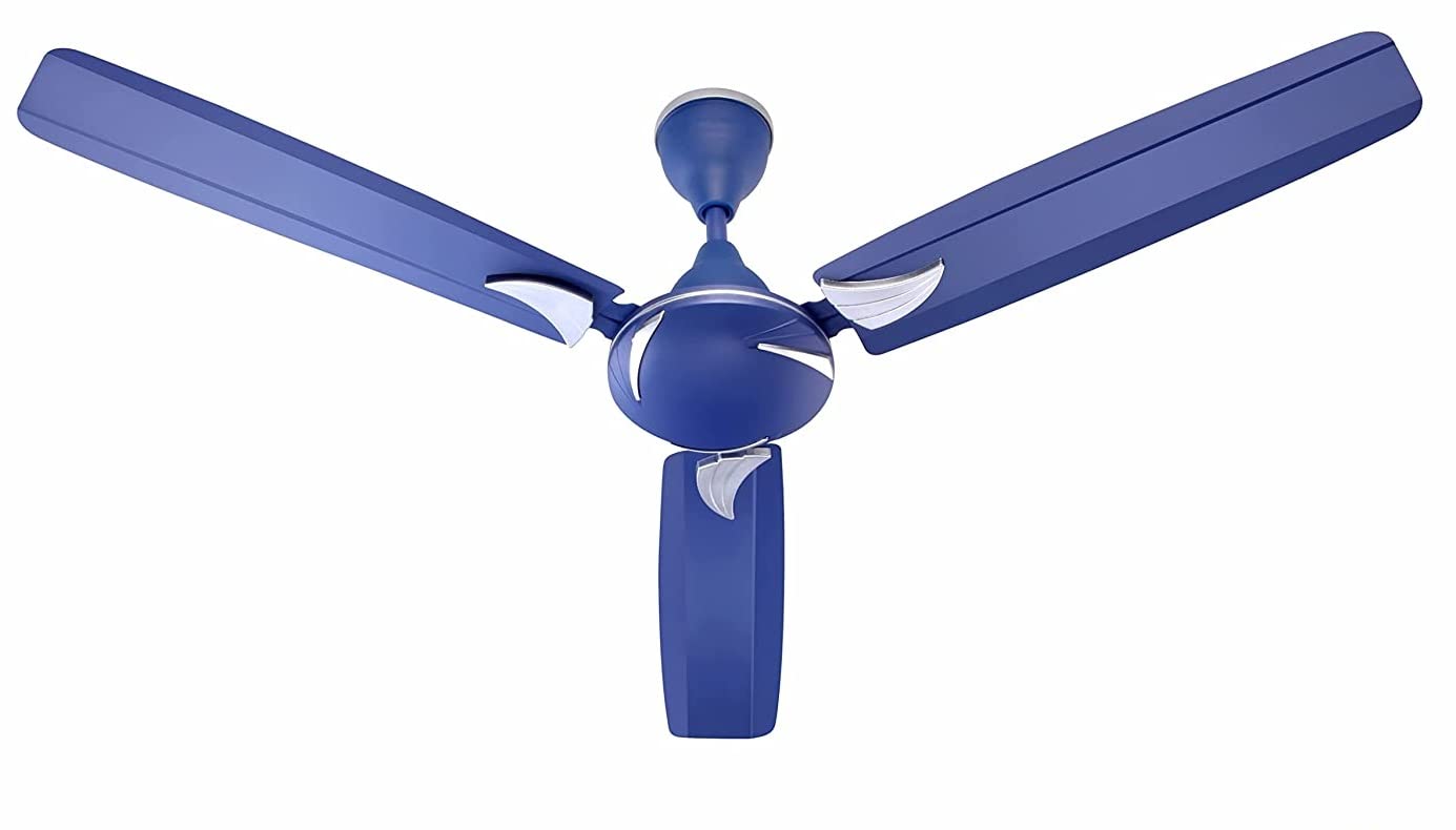 HI-Choice 1200mm / 48 inch High Speed Decorative 400 RPM (100% CNC Winding) Ceiling Fan 2 Yrs Warranty (Silver Blue)