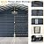 EROMMY 12x25 FT Metal Carport with Side Storage, Heavy Duty Enclosed Carport with Lockable Storage Room, Galvanized Steel Vehicle Shelter for Car, Truck & Tools