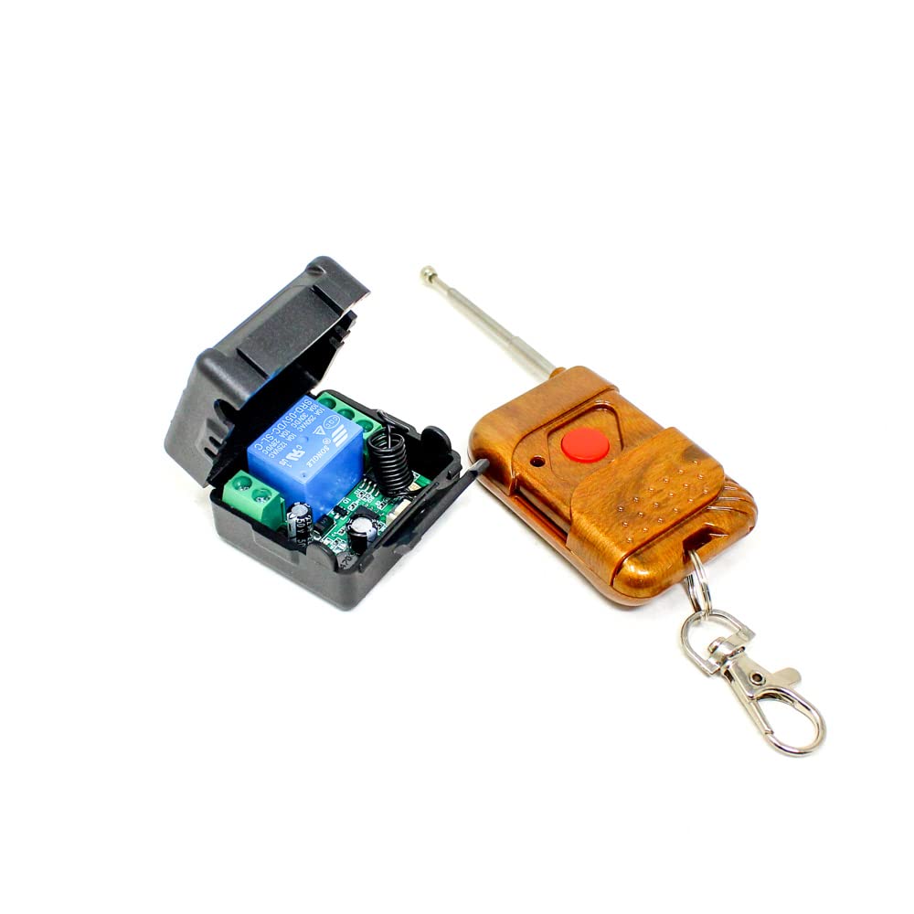 Robomalls 12V 10A 1CH RF Wireless Remote Control Switch Relay Module | RF remote controller | RF Transmitter + Receiver