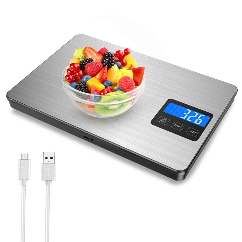 Bilancia da Cucina Digitale con Display LCD da 15 kg per Alimenti, per Cucinare e cuocere, Elettronica