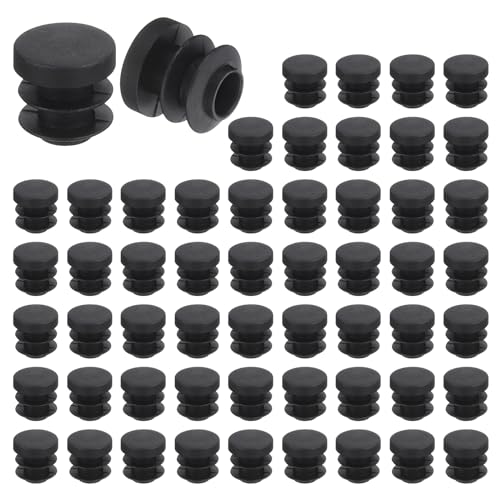uxcell Round Plastic Plug,14mm(0.55") OD Furniture Leg Pipe Insert 56Pcs