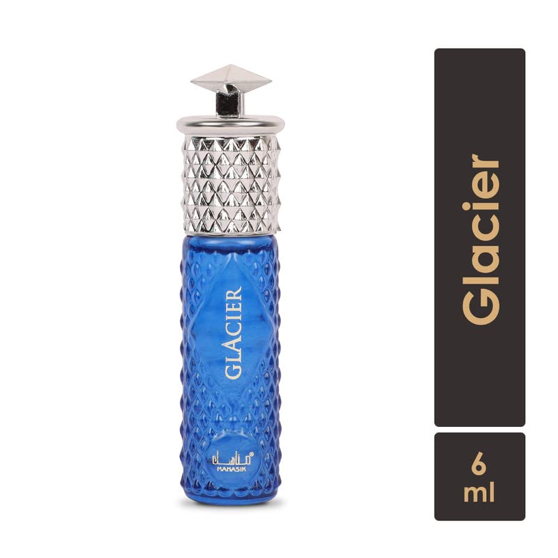 Image of Manasik Glacier Premium Attar, Floral, Citrus & Fresh, Soothing Fragrance, Long Lasting Roll on Itra For Men & Women, 6ml