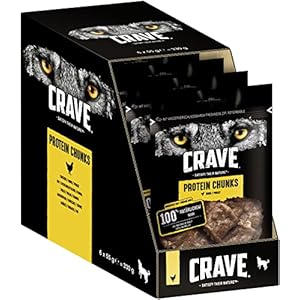 Crave Dog Treats Protein Treats with 100% Natural Main Ingredient & High Protein Content, Various Varieties