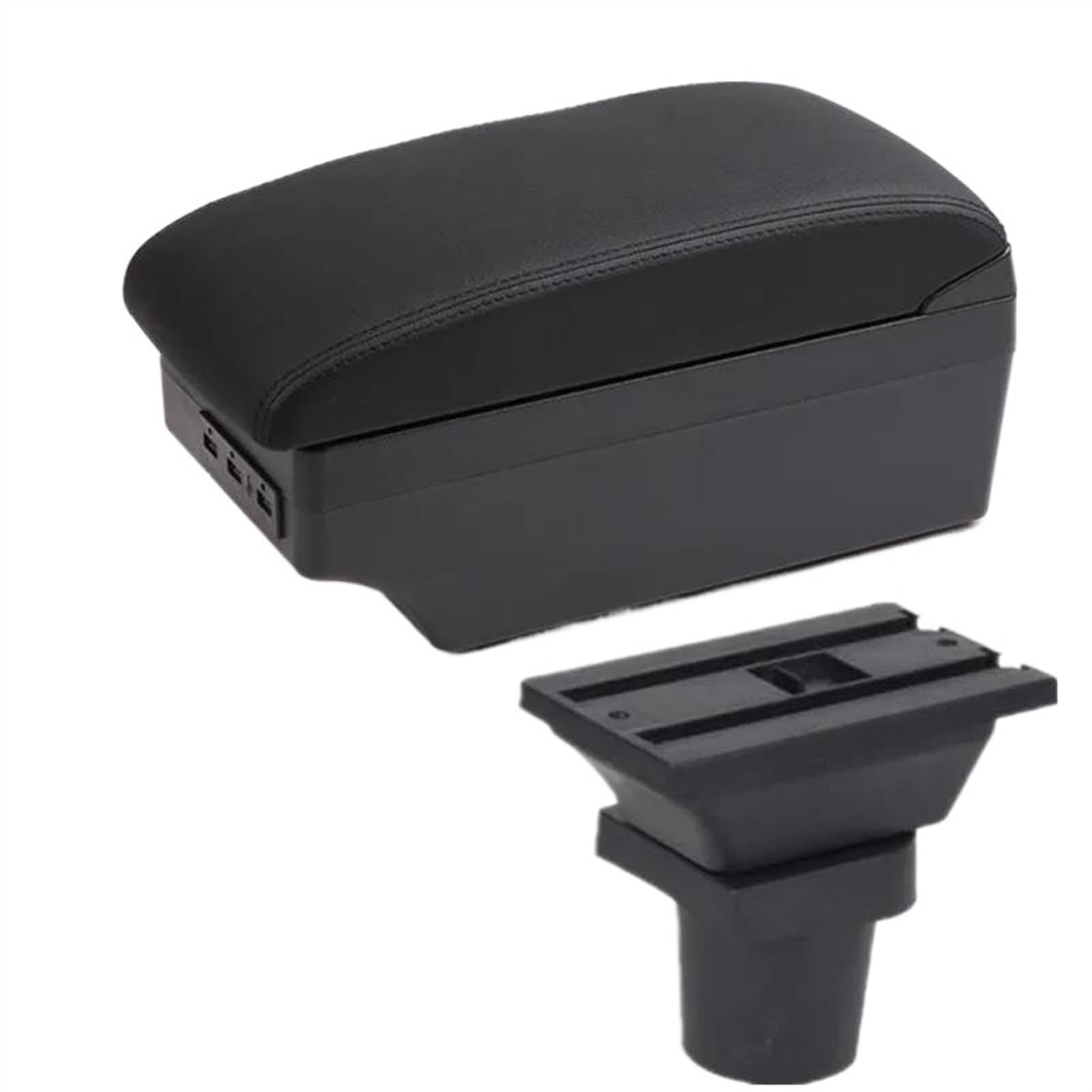 DYDGUTUFB For Toyota For Yaris For Vitz Hatchback 1998-2005 Car Armrest Box Interior Storage Box Accessories (C2 black line 7USB)