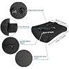LIVEHITOP Cuscino Lombare Memory Foam - Nero, 34x31x12cm, Con Cinturino Regolabile - Foto 4